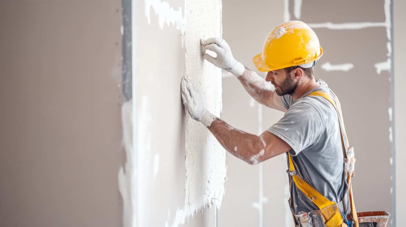Finishing a wall surface during training