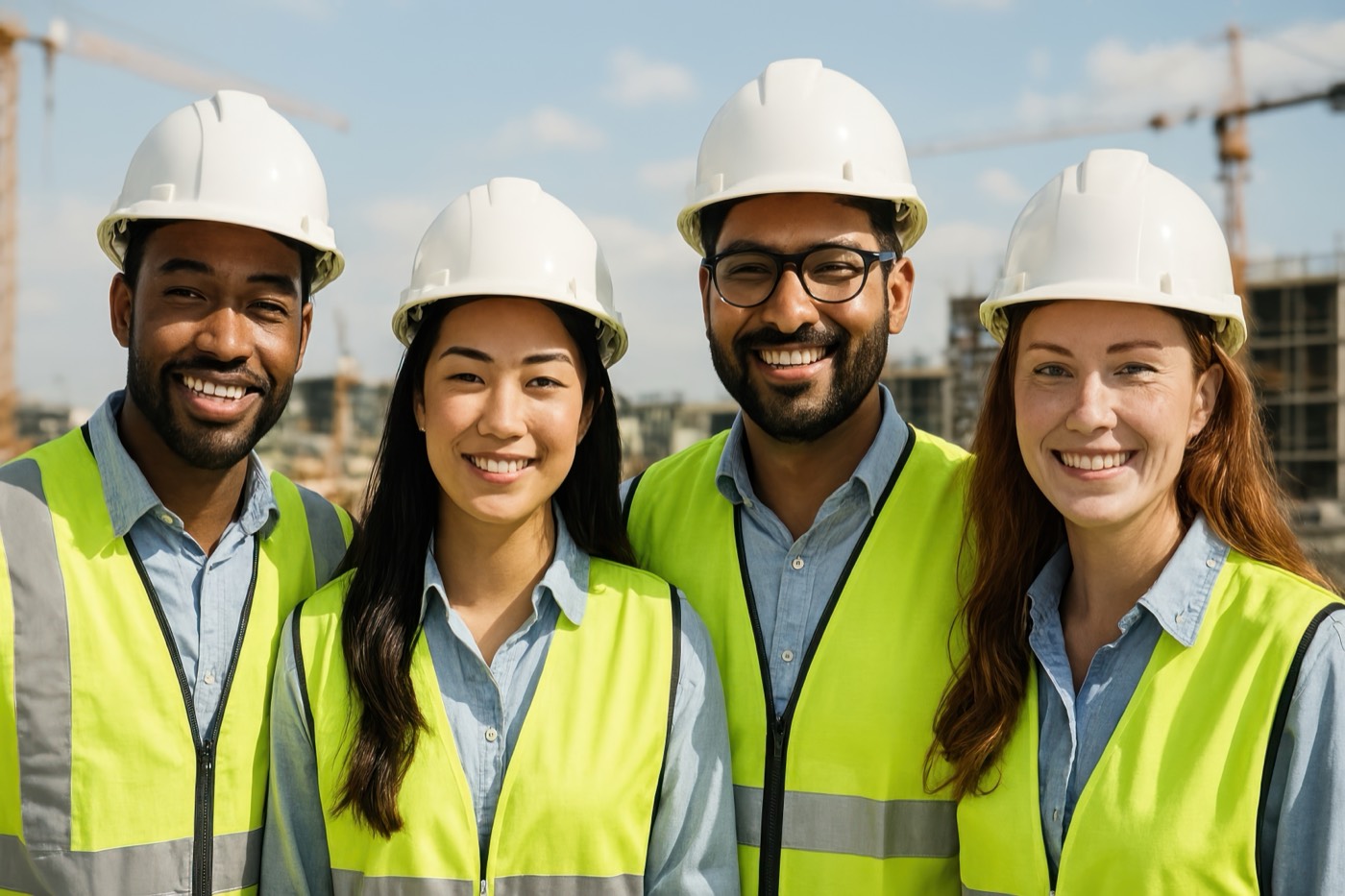 A construction crew on site